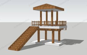 Elevated Wooden Pavilion