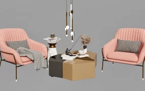 Coffee Table And Accent Chairs Set