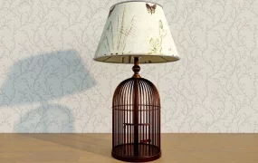 Brass Birdcage Table Lamp