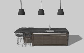 Modern Kitchen Island with Seating Idea