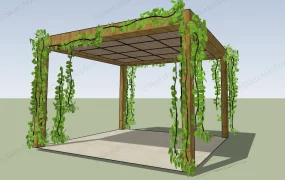 Covered Pergola With Vines