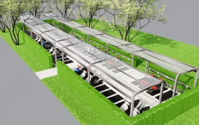 Clear Roof Bike Shelter