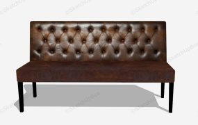 Classic Tufted Leather Couch