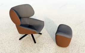 Lounge Chair And Ottoman Set