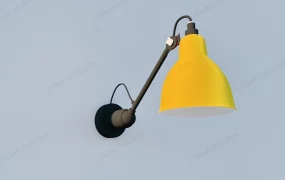 Yellow Swing Arm Wall Sconce