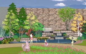 Waterfall Garden Landscape