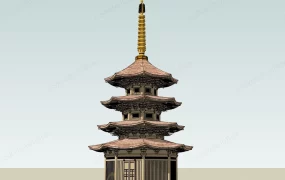 Ancient Japanese Pagoda