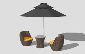 4 Piece Wicker Conversation Set