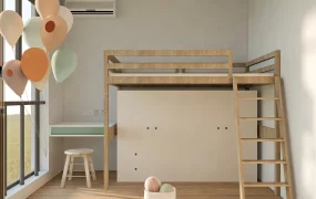 Small Kids Bedroom With Loft Bed