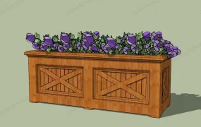 Rectangular Wooden Planter Box