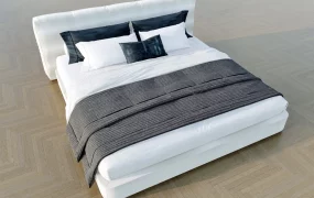 White Upholstered Bed