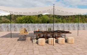 Outdoor Bbq With Canopy