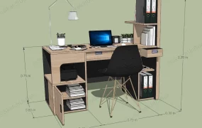 Computer Desk With Bookshelves