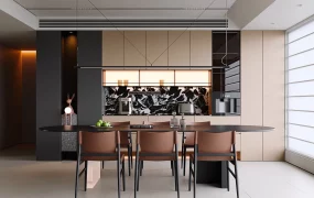 Modern Luxury Dining Room Interior SketchUp 3D Model