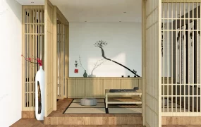Japanese Tea House Interior