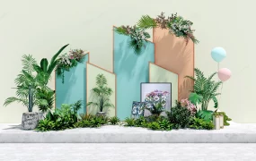 Garden Wedding Photo Backdrop