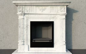 White Marble Surround Fireplace