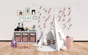 Playroom Toy Storage And Tent