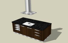 Kitchen Island with Hood