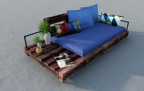 Rustic Reclaimed Wood Sofa