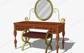 Vintage Makeup Vanity With Mirror