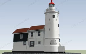 Lighthouse With Keepers House