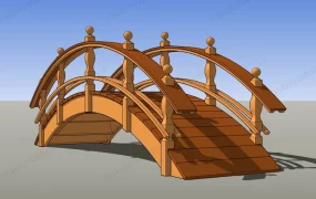 Wooden Garden Bridge
