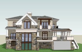 Modern Stone Farmhouse Exterior