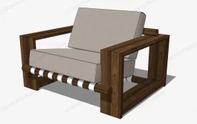 Wooden Frame Armchair