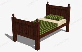 Antique Wooden Single Bed