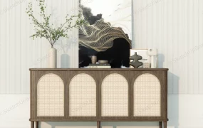 Entryway Console Cabient Decor Idea