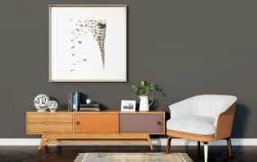 Mid Century Modern Credenza And Accent Chair Suite SketchUp 3D Model