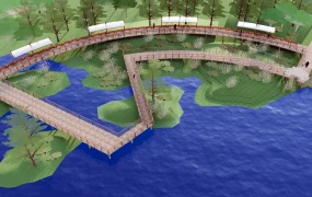 Lakeside Wooden Walkway