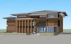 Modern Brick Office Building