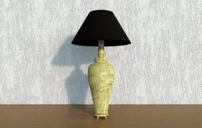 Goldenrod Pottery Table Lamp