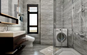 Dark Grey Small Bathroom