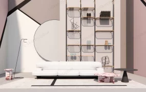 Pink Living Room Decor Idea
