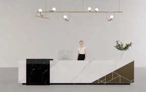 Marble Reception Desk Design