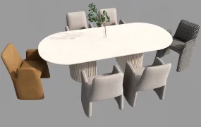 Elegant Modern Dining Table Set
