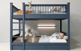 Blue Bunk Beds With Ladder