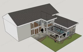 House With Swimming Pool And Patio