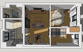 Small Japanese Apartment Interior