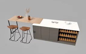 Kitchen Island With Wine Storage