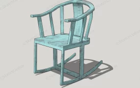 Rustic Wood Rocking Chair