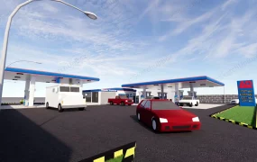 Gas Station With Car Wash