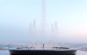 Modern Dynamic Circular Water Jet Fountain SketchUp 3D Model