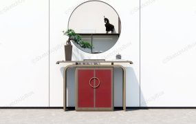 Chinese Style Entryway Console Table Idea