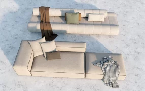Modern Minimalist Fabric Sofa Design