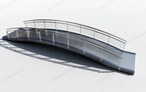 Small Steel Pedestrian Bridge