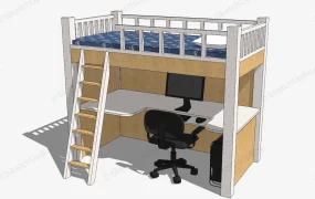 Student Loft Bed With Desk